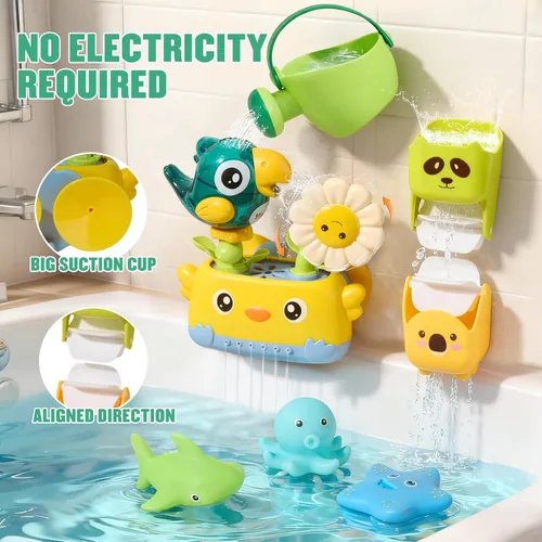 Miniatura 3 de Juguetes de baño para niños pequeños de 2 a 4 años, juguetes de baño sin moho para niños de 1 a 3 años, juguetes de agua para bañera para bebés