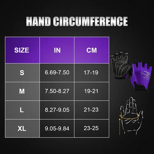 Miniatura 6 de Guantes de ciclismo para hombres y mujeres, guantes de ciclismo de medio dedo, guantes de entrenamiento adecuados para deportes al aire libre