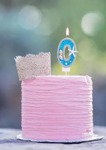 Miniatura 3 de Vela de cumpleaños número 0 3D número 0 para decoración de pastel para niños y niñas, niños pequeños bajo el océano, tema azul mar, fiesta