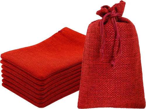 Miniatura 19 de Mandala Crafts Bolsas de regalo con cordón de arpillera negra de 10 x 12 pulgadas para regalos, 20 bolsas grandes de lino para regalo, dulces, café
