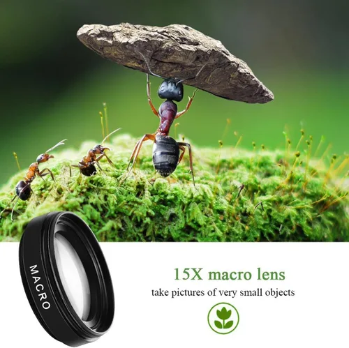 Miniatura 3 de Fisheye Lens - Kit de lente de cámara de teléfono para iPhone 14 13 12 11 X XS Xr Se 8 Pro Max Mini Samsung La mayoría de los teléfonos con clip
