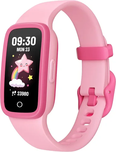 Reloj de seguimiento de actividad para niños con pantalla Amoled, rastreador de actividad sin necesidad de teléfono, monitor de frecuencia cardíaca