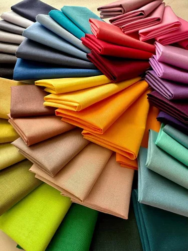 Paquete de tela de algodón de color sólido, 50 cuadrados precortados (8 x 8 x 8 pulgadas), 100% algodón, 120 GSM, fabricado en Türkiye