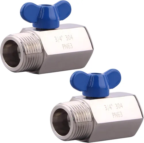 Miniatura 10 de DERNORD Válvula de bola de acero inoxidable Mini rosca NPT (1" hembra y macho)