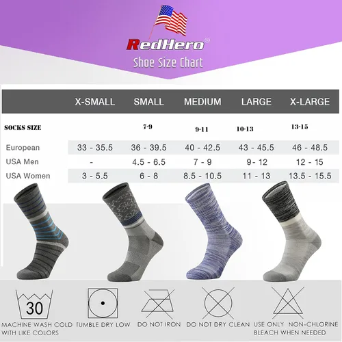 Miniatura 6 de Calcetines acolchados de lana merino para mujer con ligeros y suaves térmicos, para senderismo, senderismo, golf, senderismo, casual, para mujer