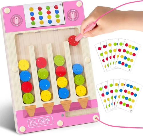 Miniatura 9 de Juguetes Montessori de madera sensorial para autismo: regalos de cumpleaños para niñas y niños de 4, 5, 6 años Juguetes para niños y niñas