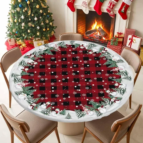 Miniatura 7 de Mantel redondo ajustable con bandera de camuflaje estadounidense para mesas de comedor, diseño de estrellas y rayas de camuflaje con borde elástico