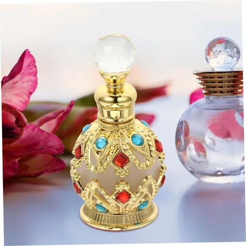 Miniatura 8 de Botella de perfume de lujo con incrustaciones de diamantes de vidrio envase de aceite esencial Mujeres