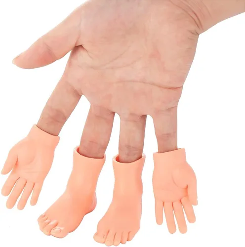 Miniatura 5 de DR DINGUS Manos de dedo (4 manos y pies) – Manos pequeñas de goma premium – Diseño divertido y realista – Ideal para espectáculos de marionetas
