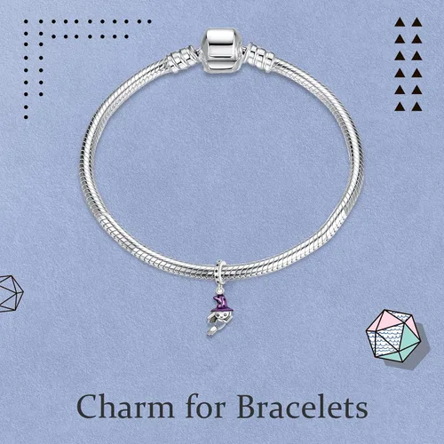 Miniatura 4 de RMMY Dije de plata de ley S925 para pulsera, collar, colgante, personajes de películas de dibujos animados para mujeres y niñas, regalos