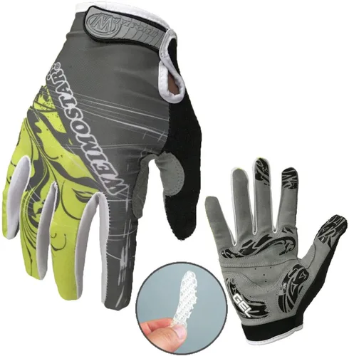 JPOJPO Guantes de ciclismo para hombres y mujeres, guantes de bicicleta de dedo completo, almohadilla de gel 3D cómodos