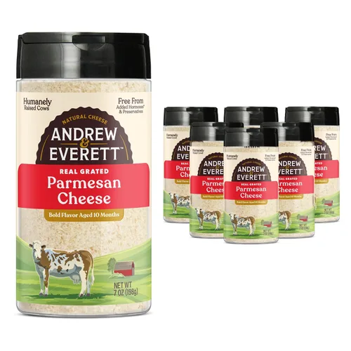 Miniatura 6 de Andrew & Everett Queso parmesano rallado sin hormonas, recipiente de 7 onzas