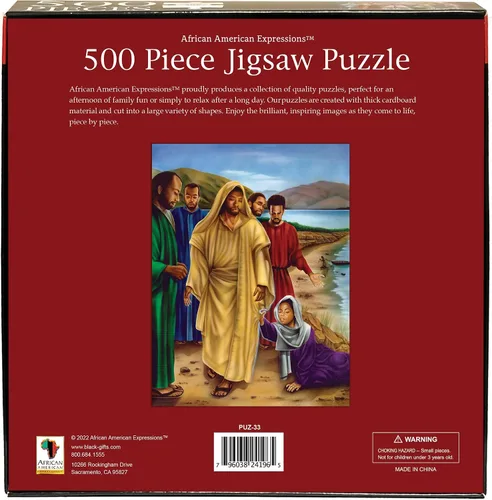 Miniatura 3 de African American Expressions - Hem of His Garment Puzzle - Rompecabezas bíblico afroamericano de 500 piezas para adultos Rompecabezas cristiano