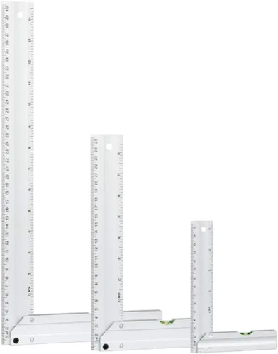 Miniatura 15 de POWERTEC Reglas rectas de aluminio para maquinista de 38 pulgadas y escuadra en L de 3 piezas, para verificar deformaciones de superficie
