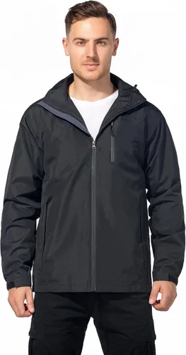Miniatura 4 de Chaquetas impermeables ligeras con capucha desmontable para hombre