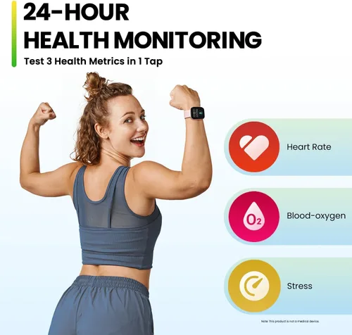 Miniatura 8 de Amazfit Bip 5 - Reloj inteligente de 1.811 in, GPS, Amazon Alexa integrado, llamadas Bluetooth, batería de 10 días, frecuencia cardíaca y VO2 Max