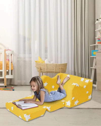 Miniatura 8 de KokoSelene Sofá para Niños Pequeños, Sofá para Niños Pequeños Plegable, Sofá Convertible 2 en 1 para Niños a Cama Tumbona para Niñas y Niños, Ideal