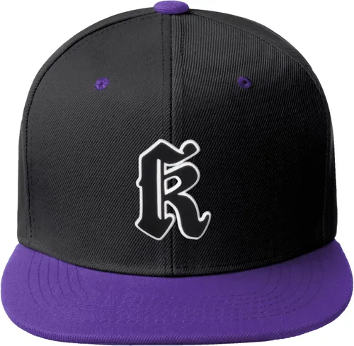 Miniatura 181 de Daxton Gorra clásica con visera de billete plano con letras del alfabeto inglés antiguo de la A a la Z