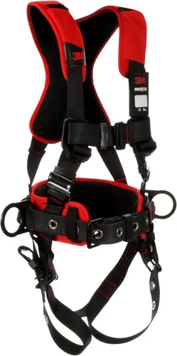 Miniatura 2 de 3M Equipo de protección personal ProteComfort Arnés de posicionamiento estilo construcción 1161207, negro, XL, 1 EA/estuche