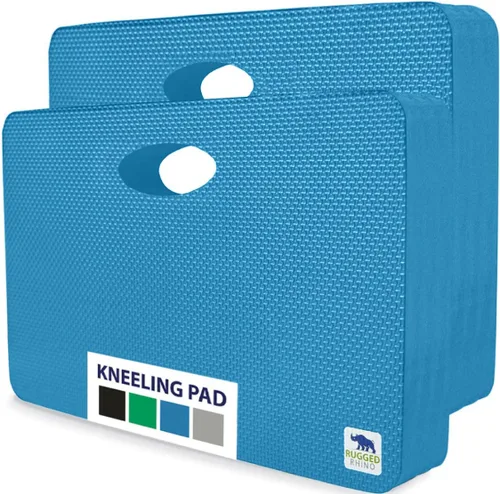 Miniatura 11 de RUGGED RHINO Rodilleras gruesas absorbentes de golpes, soporta hasta 300 libras, protege las rodillas de superficies de hormigón duro, para Negro