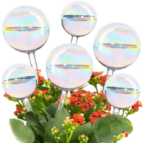 Miniatura 14 de Tomorotec [2 piezas] Sistema de riego automático de vidrio transparente iridiscente de color degradado de arco iris, bombillas automáticas