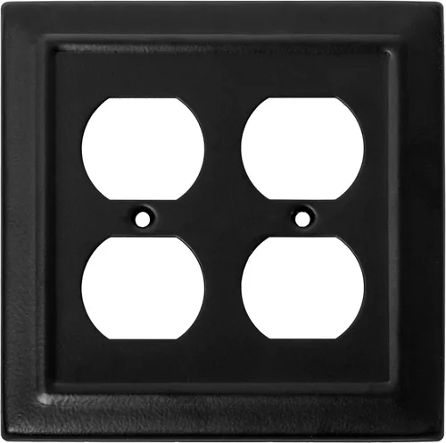 Miniatura 12 de Monarch Abode Placa de cubierta de toma de corriente dúplex – Placas de pared de enchufe de cobre antiguo de 1 banda, placas de cubierta de toma