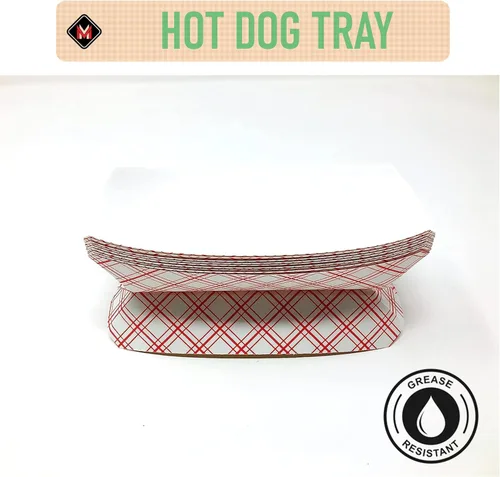 Miniatura 4 de Mr Miracle Bandeja de papel para perros calientes de 7 pulgadas en papel kraft. Paquete de 250. Desechable, reciclable y totalmente biodegradable.