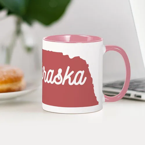 Miniatura 56 de CafePress I Love Nebraska Taza de café de cerámica de 11 oz (11.0 fl oz)