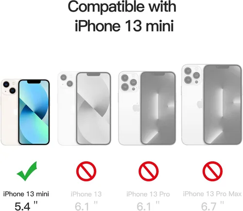 Miniatura 2 de JETech Funda magnética para iPhone 13 mini de 5.4 pulgadas, compatible con carga inalámbrica MagSafe, a prueba de golpes, parte trasera transparente