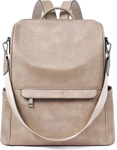 Miniatura 11 de CLUCI Mochila Bolso para Mujeres de Cuero PU Antirrobo Grande de Diseñador de Moda Bolsa de Viaje Bolsos de Hombro para Damas Purse