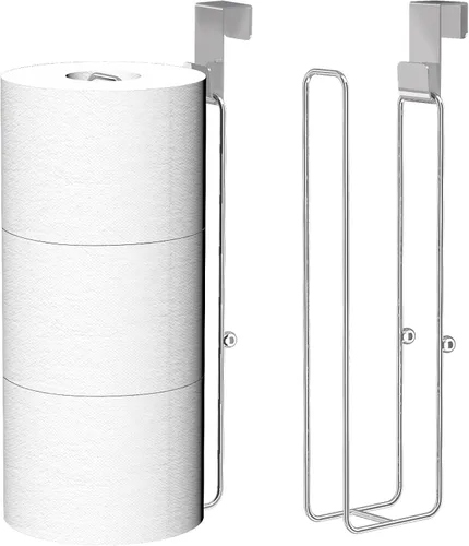 Miniatura 55 de Conworld Soporte de pared para almacenamiento de papel higiénico, dispensador portarrollos de papel higiénico sobre el tanque de reserva