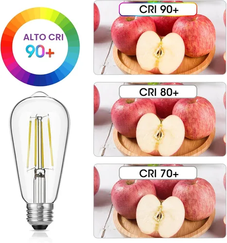 Miniatura 3 de Gozelux – Bombillas LED con diseño vintage, rosca Edison, 6 vatios equivalentes a 60 vatios, luz del día de alta luminosidad 5000K, bombillas de Luz