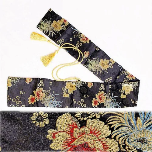 Miniatura 3 de 2 unids bolsa de espada 51 pulgadas seda sintética Katana bolsa espada cubierta de transporte para espadas samurai Flor de la suerte y nube