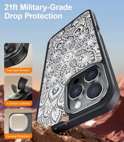 Miniatura 129 de Goodon para iPhone 15 Pro Max con protector de pantalla de privacidad, compatible con Magsafe, funda translúcida mate a prueba de golpes - Linda