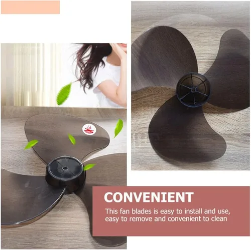 Miniatura 8 de DOITOOL Repuesto de cuchilla de ventilador de plástico de 16 pulgadas con cubierta de tuerca, 3 hojas universales para ventiladores de pie, pedestal