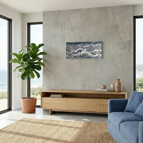 Miniatura 7 de NEODECO Decoración de pared de ondas de madera paramétrica, escultura de pared de madera 3D, arte de pared de madera de olas en el océano