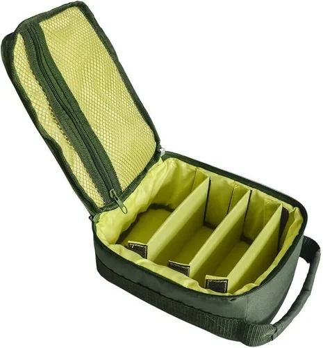 Bolsa de aparejos de pesca, bolsas de pesca impermeables, carrete de pesca portátil y bolsa de equipo con 3 divisores ajustables para carretes