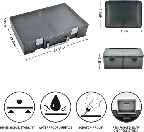 Miniatura 5 de ALCYON 1600+ Caja de Almacenamiento para Tarjetas de Béisbol, Organizador de Tarjetas Deportivas, Estuche de Plástico Duro Compatible con Tarjetas