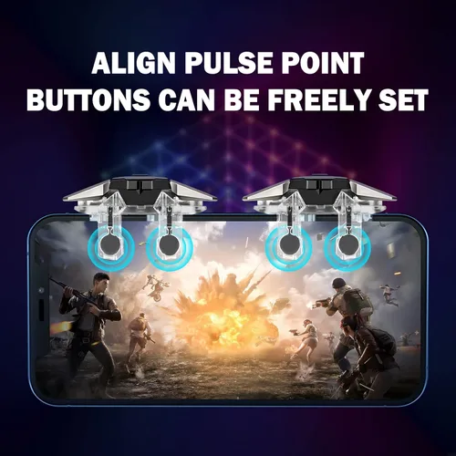 Miniatura 3 de 2022 New Model Mobile Game Controller Trigger, Mobile Game 6 Finger Trigger Sensitive Target Buttons martphone Game Controller Gamepad for