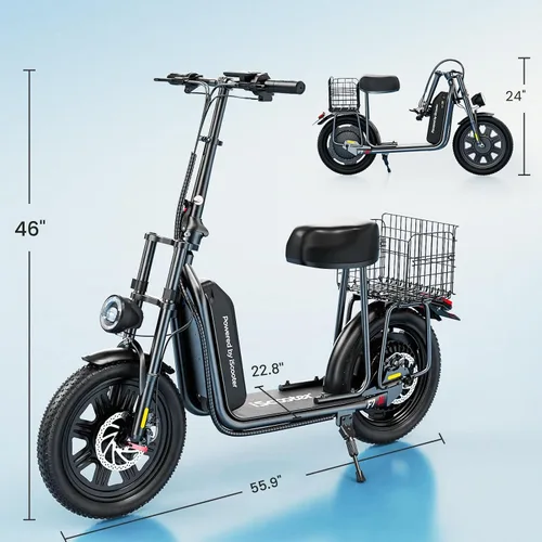 Miniatura 9 de iScooter F7 - Scooter eléctrico para adultos, motor potente de 1000W, velocidad máxima de 45 MPH y alcance de 28 millas, scooter de 16