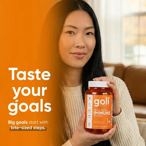 Miniatura 5 de Goli Gomitas de vitaminas inmunológicas, 60 unidades, saúco, vitamina C, D y zinc, veganas, sin OMG, sin gluten y sin gelatina, paquete de 1
