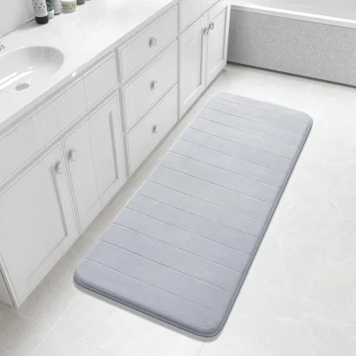 Miniatura 53 de Yimobra Tapete de baño de espuma viscoelástica, súper suave, absorbente, antideslizante, de secado rápido, lavable a máquina, tapete para bañera