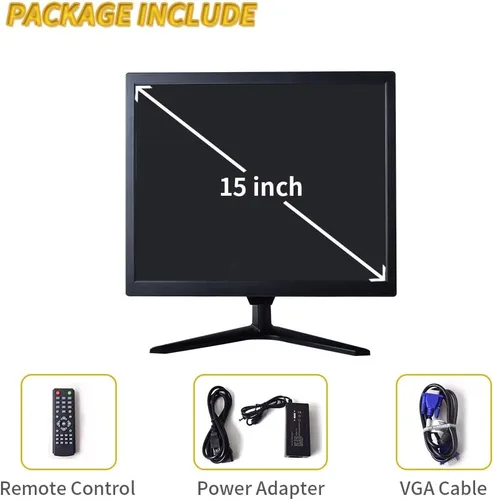 Miniatura 7 de Cocar 15 "CCTV Monitor de Seguridad Monitor Pantalla BNC VGA HDMI Pantalla LCD para Sistemas de Seguridad en el Hogar Cámara de Vigilancia STB