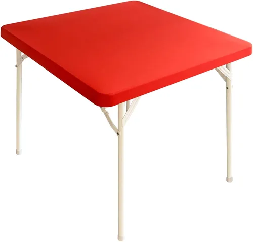 Miniatura 14 de Mantel elástico para mesa auxiliar de cóctel, ajustable de elastano, tamaño pequeño, para mesa auxiliar, 24 x 24 pulgadas, color beige