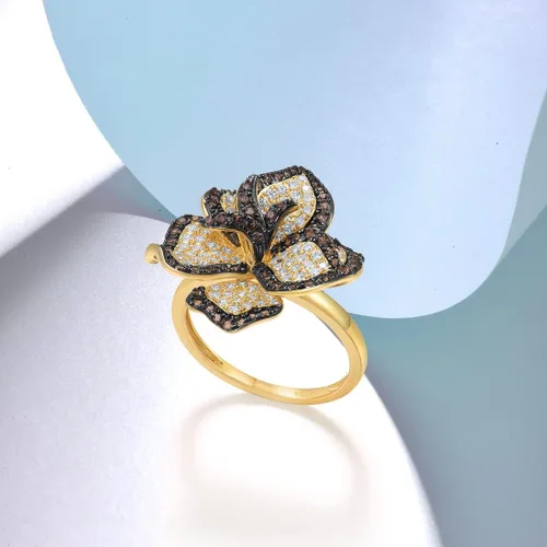 Miniatura 3 de Santuzza Anillo de plata de ley con piedras preciosas para mujer