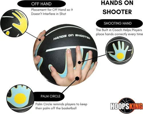 Miniatura 5 de HOOPSKING Skill Shooter Baloncesto con video de entrenamiento en línea, baloncesto con colocación de la mano