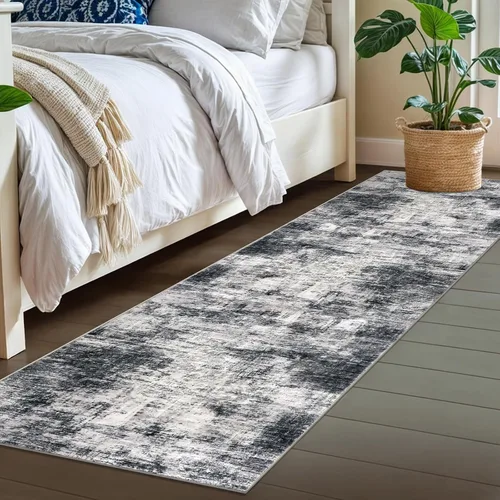 Miniatura 376 de IOHOUZE Alfombra abstracta lavable de 3 x 12 pies para pasillos, antideslizante para cocina, camino de entrada de lana sintética para interiores