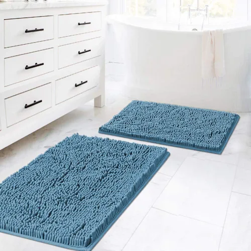 Miniatura 10 de H.VERSAILTEX Alfombras de Baño para Baño Antideslizantes de Felpa Chenille Extra Suaves y Absorbentes para Cuarto de Ducha Lavables a Máquina