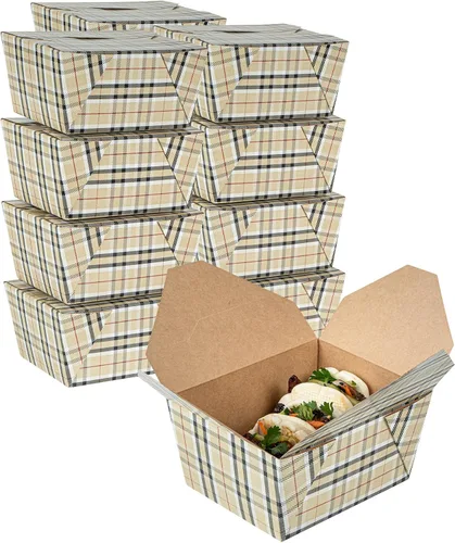 Miniatura 18 de Restaurantware Bio Tek - Cajas para llevar de 30 onzas, 200 loncheras para llevar, cierre de tabulación, resistentes al calor, desechables, de papel