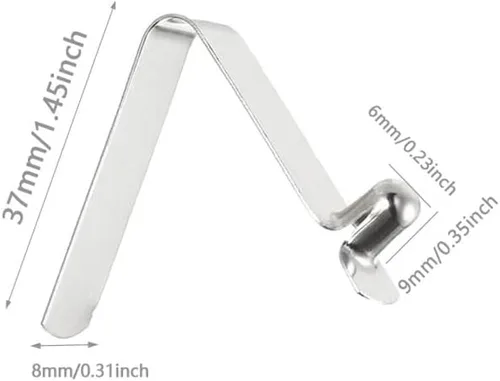 Miniatura 2 de Paquete de 10 clips de resorte de remo para kayak, longitud de repuesto, botón ajustable, pasador de bloqueo a presión para paletas de SUP, poste